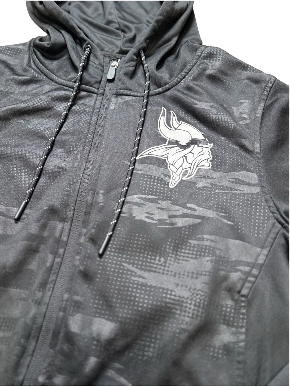Fanatics Minnesota Vikings Black Camo Full Zip Hoodie Men’s Medium - Picture 4 of 9